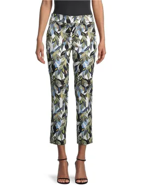 Avenue Montaigne Lulu Leaf Print Pant in Amazing Blue Multi