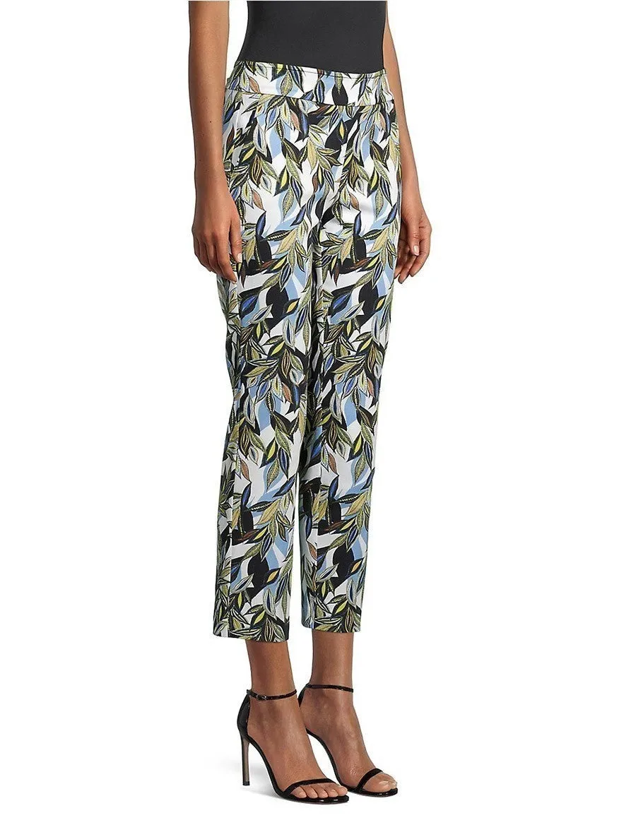 Avenue Montaigne Lulu Leaf Print Pant in Amazing Blue Multi