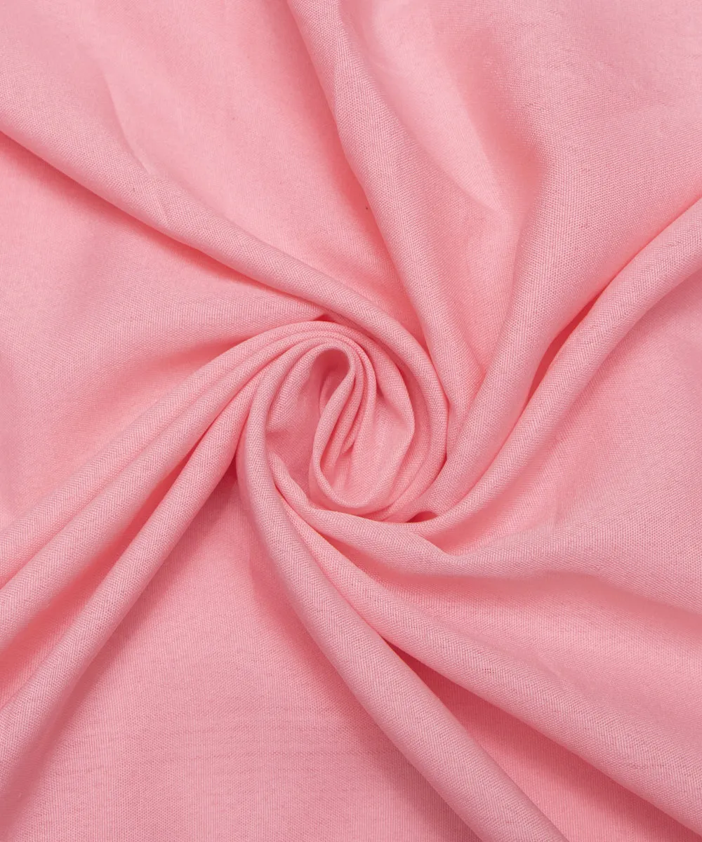 Baby Pink Colour Plain Crepe Fabric