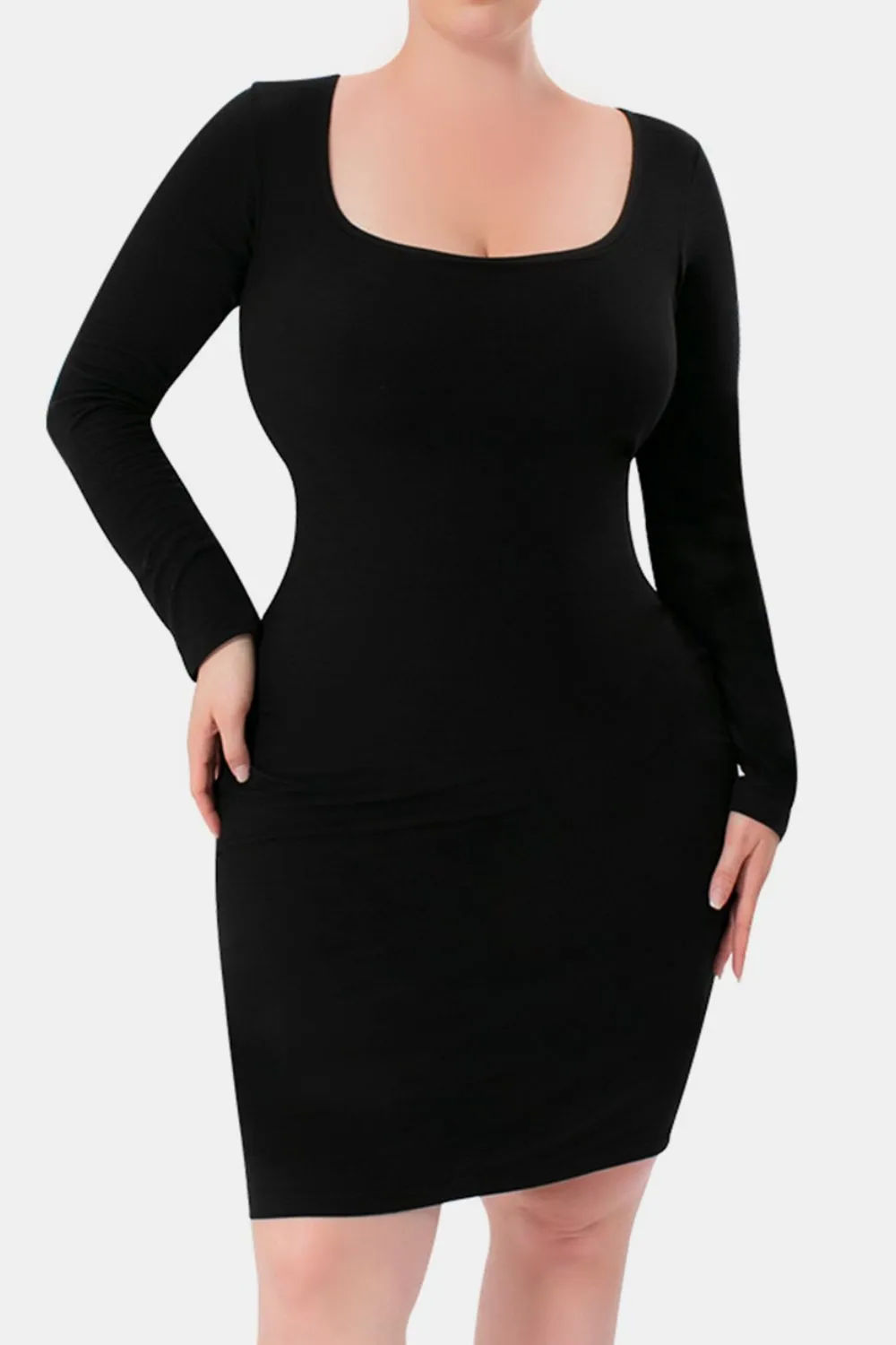 Basic Bae Knee Length Cocktail Shapewear LBD  .