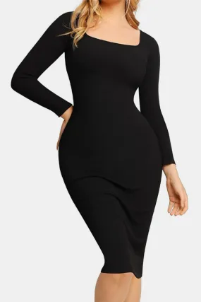 Basic Bae Knee Length Cocktail Shapewear LBD  .