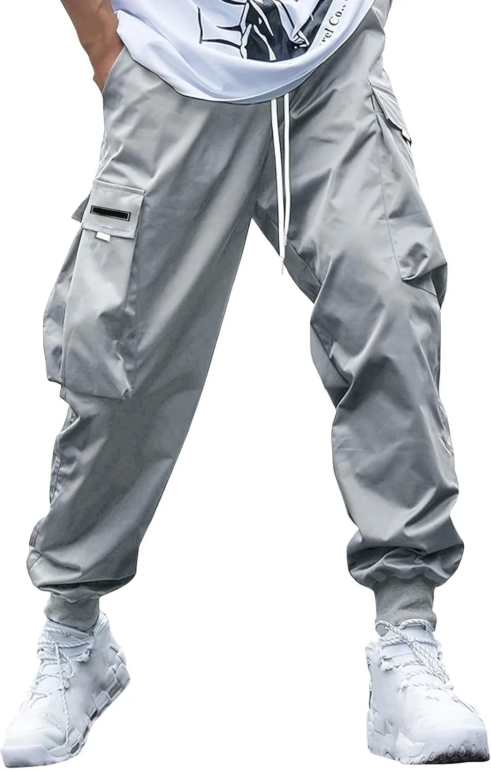 Cargo Pants for Men Fashion Cargo Joggers Pants Athletic Casual Hiking Pants Loose Straight Sweatpants Harem Trousers