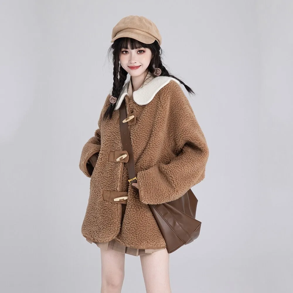 Kawaii Sweet Pink Plush Coat