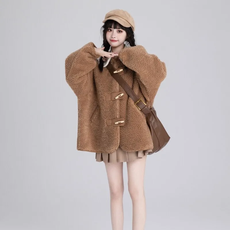 Kawaii Sweet Pink Plush Coat