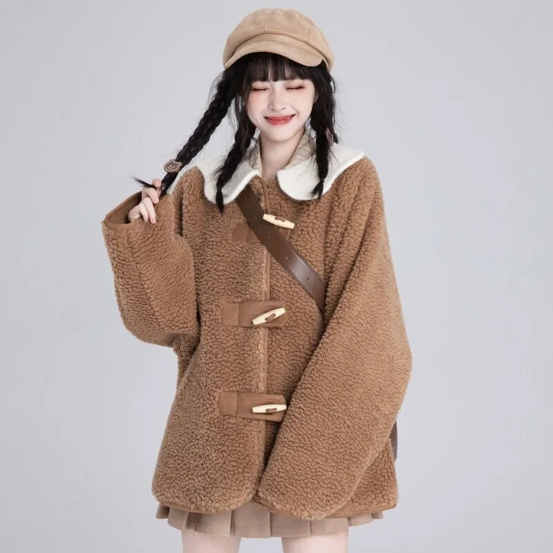 Kawaii Sweet Pink Plush Coat