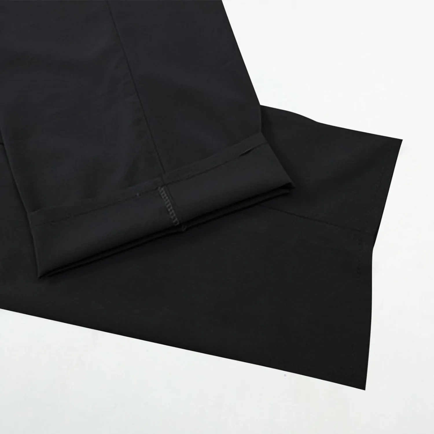 Mens Dress Pants Straight Leg Suit Pants Classic Flat Front Work Pants Casual Business Non-lron Pants Elastic Waist