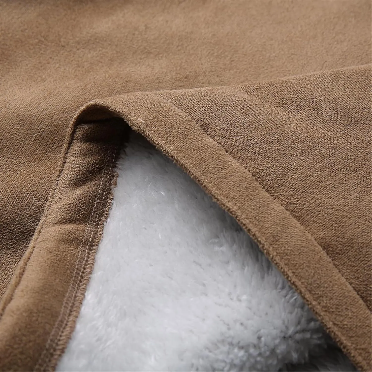 Plus Size Winter Coat for Women Heavy Warm Sherpa Fleece Lined Distressed Overcoat Parka Faux Suede Hoodies Pea Coat