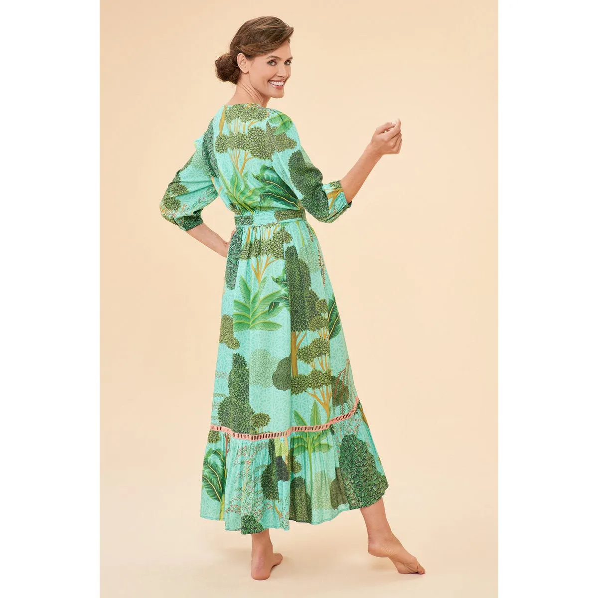 Powder Secret Paradise Wrap Dress - Aqua