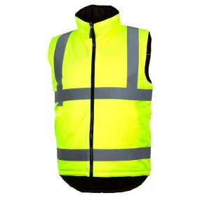 Pyramex RWVZ4510 Type R Class 2 Reversible Insulated Vest Hi-Vis Lime