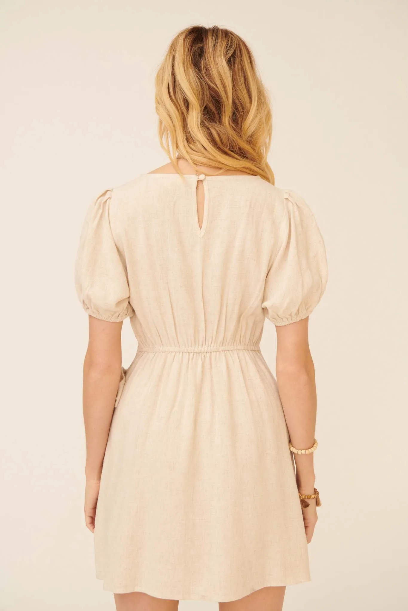 Secret Kisses Cutout Mini Wrap Dress