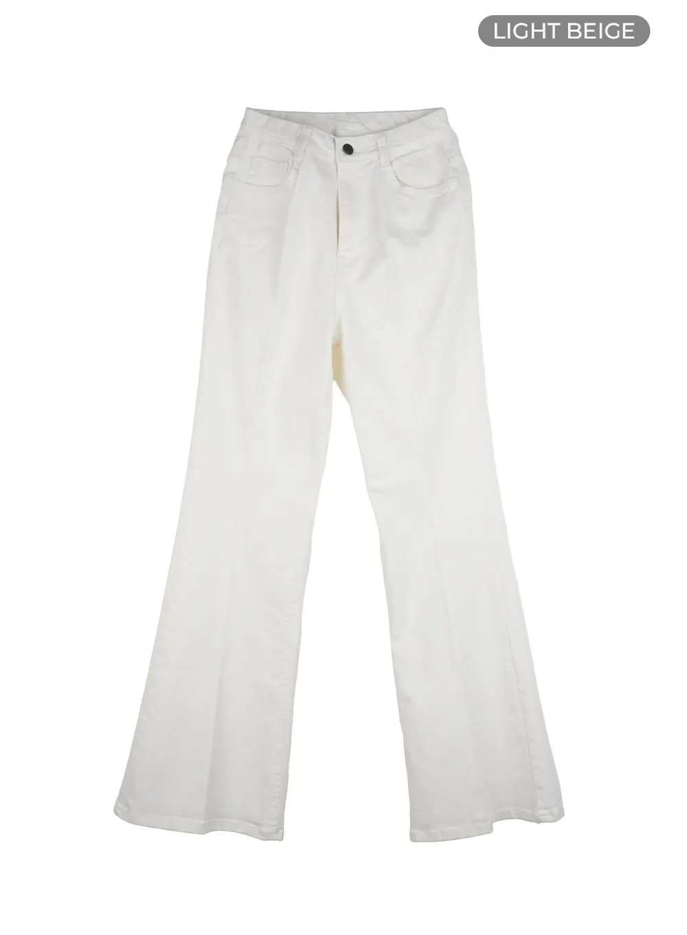 Solid Slim Bootcut Pants CG409