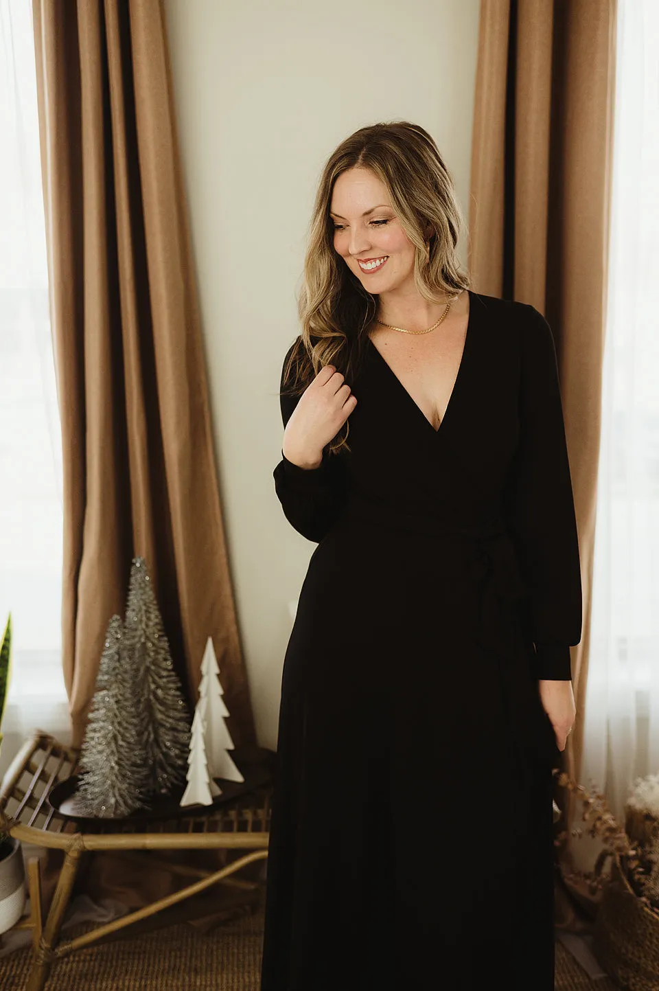 Solid Wrap Maxi