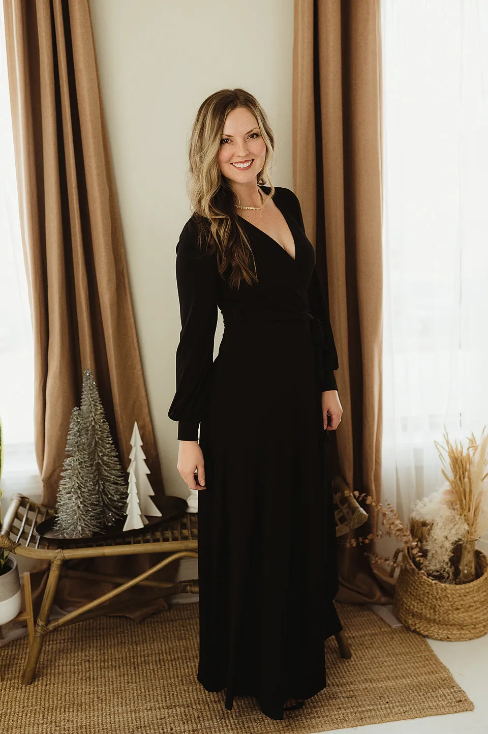 Solid Wrap Maxi