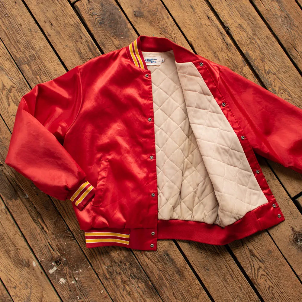 Vintage 1980s KC Chiefs Satin Jacket - Sm/Med