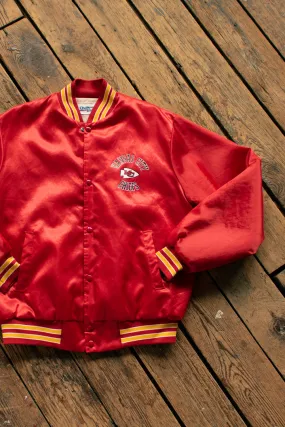 Vintage 1980s KC Chiefs Satin Jacket - Sm/Med