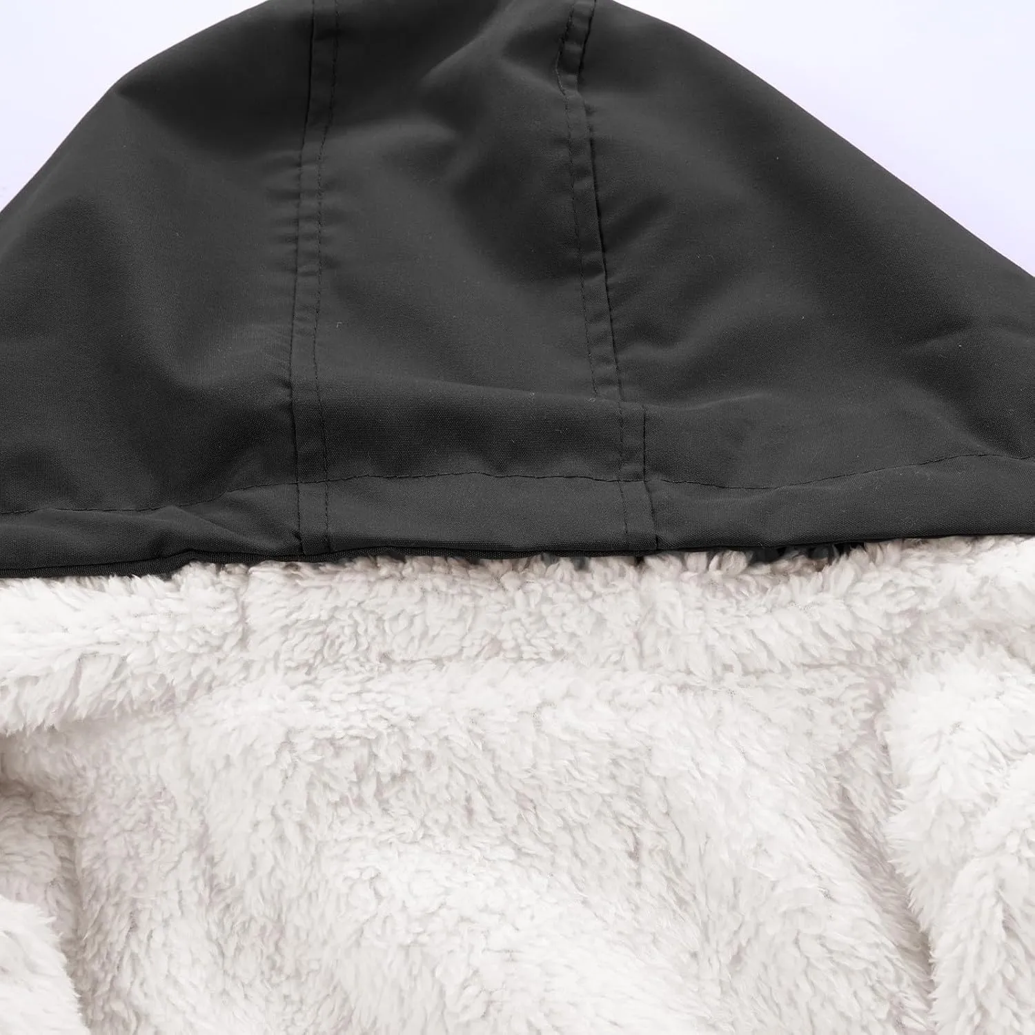 Winter Coats for Women Fleece Lined Padded Coat Plus Size Long Sleeve Drawstring Quilted Outwear Loose Warm Outwear