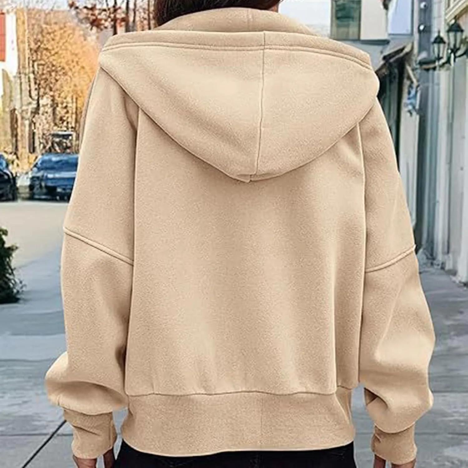 Womens Zip Up Hoodies Long Sleeve Sweatshirt Fleece Y2K Hooded Jacket 2024 Trendy Fall Winter Clothes