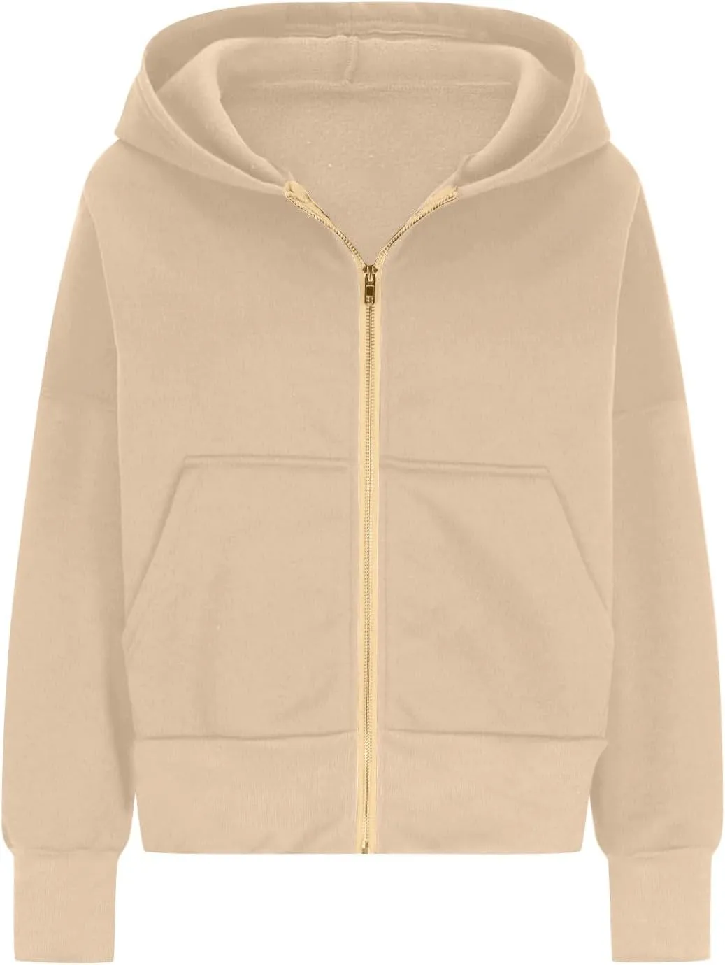 Womens Zip Up Hoodies Long Sleeve Sweatshirt Fleece Y2K Hooded Jacket 2024 Trendy Fall Winter Clothes